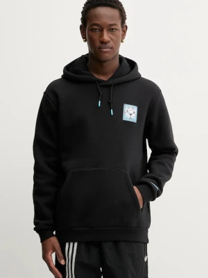 adidas Originals bluza Graphic męska kolor czarny z kapturem z aplikacją JX3096