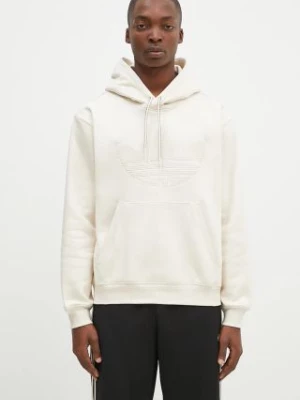 adidas Originals bluza Hooded Sweat męska kolor beżowy z kapturem z aplikacją JN5969