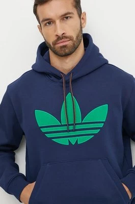 adidas Originals bluza Hooded Sweat męska kolor granatowy z kapturem z aplikacją JN5968