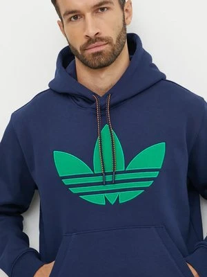 adidas Originals bluza Hooded Sweat męska kolor granatowy z kapturem z aplikacją JN5968