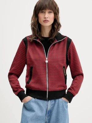 adidas Originals bluza Houndstooth damska kolor czerwony wzorzysta JY3461