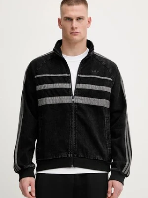 adidas Originals bluza jeansowa First TT Denim męska kolor czarny z aplikacją JW5883