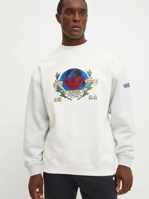 adidas Originals bluza męska kolor beżowy wzorzysta IX6755