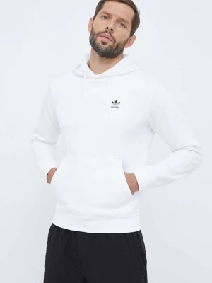 adidas Originals bluza męska kolor biały z kapturem gładka