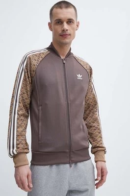adidas Originals bluza męska kolor brązowy wzorzysta IS0255