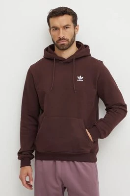 adidas Originals bluza męska kolor brązowy z kapturem gładka IY4922