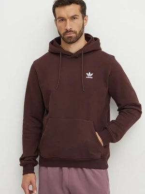 adidas Originals bluza męska kolor brązowy z kapturem gładka IY4922