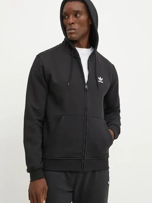 adidas Originals bluza Essential męska kolor czarny z kapturem gładka IW5791