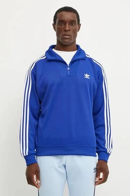 adidas Originals bluza męska kolor niebieski gładka IX5216