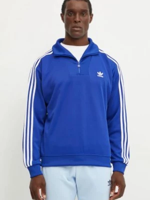 adidas Originals bluza męska kolor niebieski gładka IX5216