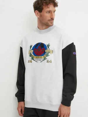 adidas Originals bluza męska kolor szary wzorzysta IZ2553