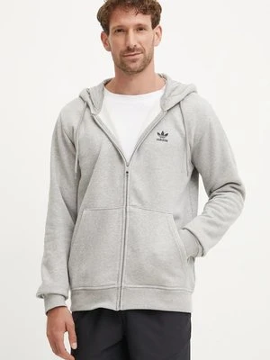 adidas Originals bluza męska kolor szary z kapturem gładka IY7354