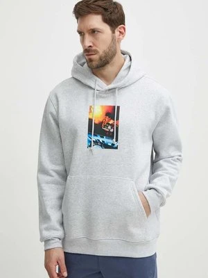 adidas Originals bluza męska kolor szary z kapturem z nadrukiem IS2907