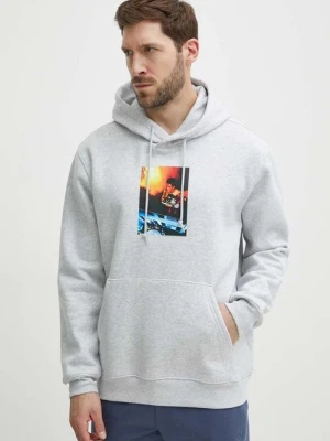 adidas Originals bluza męska kolor szary z kapturem z nadrukiem IS2907