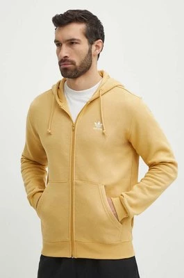 adidas Originals bluza męska kolor żółty z kapturem gładka IR7834