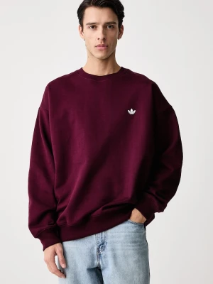 adidas Originals bluza męska z bawełną Trefoil Essentials bordowy