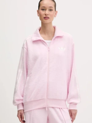 adidas Originals bluza Mohair damska kolor różowy z aplikacją KS7778