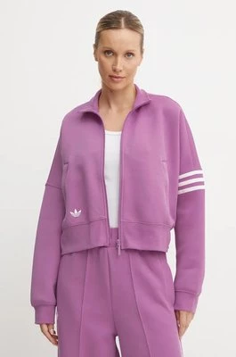 adidas Originals bluza Neuclassics CL Tracktop damska kolor fioletowy wzorzysta IW5616