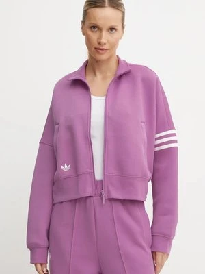 adidas Originals bluza Neuclassics CL Tracktop damska kolor fioletowy wzorzysta IW5616