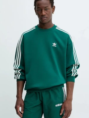 adidas Originals bluza Oversize Crew męska kolor zielony z aplikacją KA0467