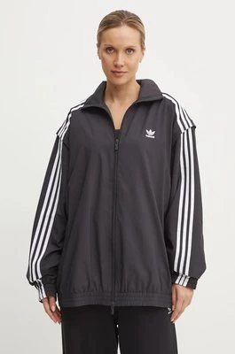 adidas Originals bluza Oversized Zip Off Tracktop damska kolor czarny JM9251