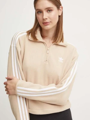 Zdjęcie produktu adidas Originals bluza polarowa Polarf Half Zip kolor beżowy z aplikacją IY7267