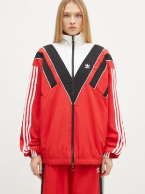 adidas Originals bluza Rasant Tracktop damska kolor czerwony wzorzysta JW9741