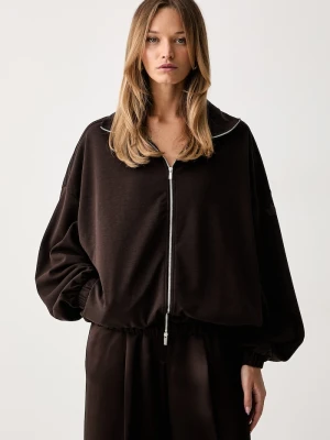 adidas Originals bluza rozpinana damska brązowy