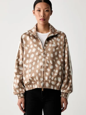 adidas Originals bluza rozpinana damska Firebird brązowy