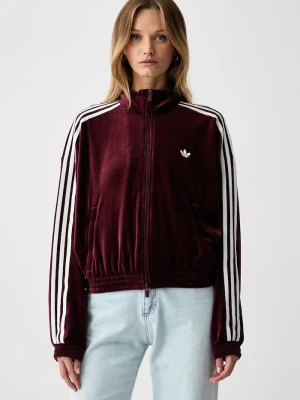 adidas Originals bluza rozpinana damska Micro Pleat Injection bordowy