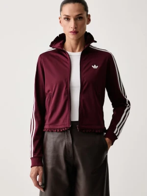 adidas Originals bluza rozpinana damska Pleated Firebird bordowy