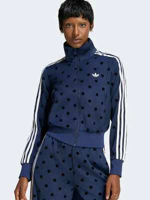 adidas Originals bluza rozpinana damska Satin Polka Dots granatowy