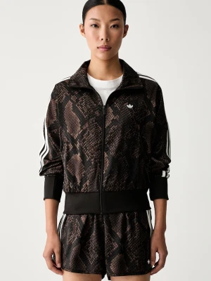 adidas Originals bluza rozpinana damska Satin Snake brązowy