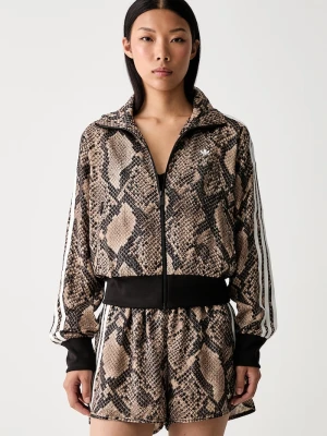 adidas Originals bluza rozpinana damska Satin Snake brązowy