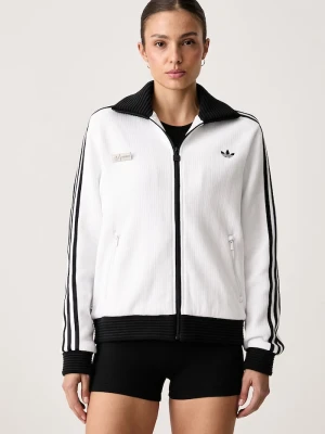 adidas Originals bluza rozpinana damska z bawełną Adiluna Season 2 x Jennie biały