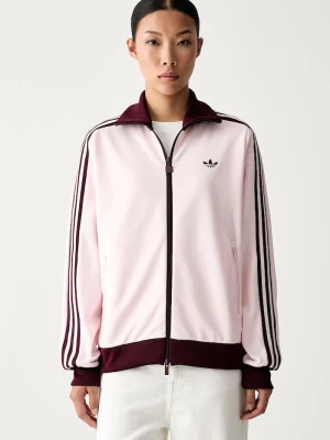 adidas Originals bluza rozpinana damska z bawełną Beckenbauer różowy