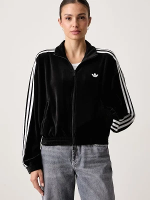 adidas Originals bluza rozpinana damska z bawełną czarny