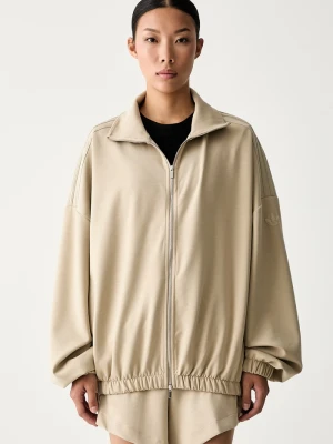 adidas Originals bluza rozpinana damska z lyocellem beżowy