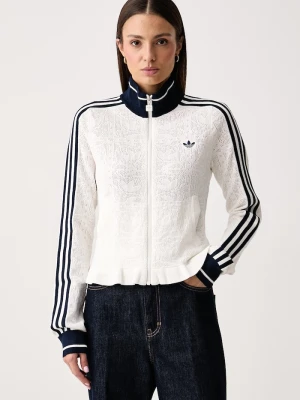 adidas Originals bluza rozpinana damska z wiskozą biały