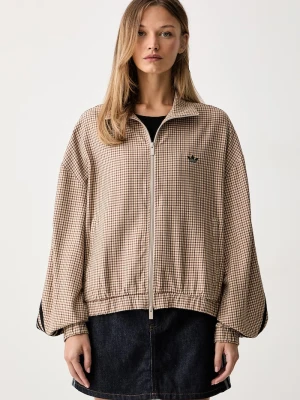 adidas Originals bluza rozpinana damska z wiskozą Checks beżowy