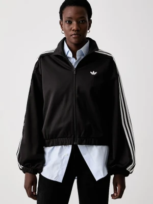 adidas Originals bluza rozpinana z bawełną Lace Injection brązowy