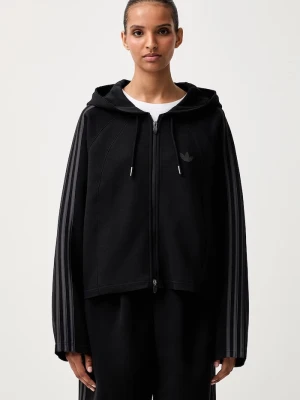 adidas Originals bluza rozpinana z kapturem damska z bawełną SST 2.0 czarny