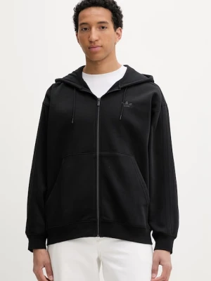 adidas Originals bluza rozpinana z kapturem męska z bawełną czarny