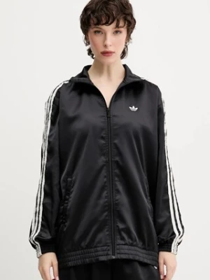 adidas Originals bluza Satin Tt damska kolor czarny z aplikacją KC8810