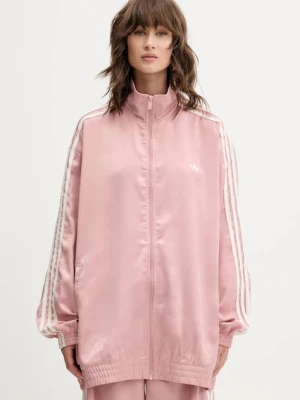 adidas Originals bluza Satin Tt damska kolor różowy z aplikacją KC8812