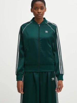 adidas Originals bluza Sst Satin Tt damska kolor zielony z aplikacją JZ6732