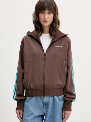 adidas Originals bluza Tailored Tt damska kolor brązowy z aplikacją JX5311