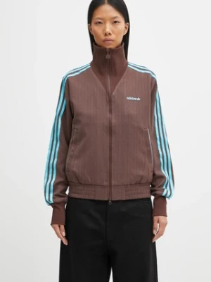 adidas Originals bluza Tailored Tt damska kolor brązowy z aplikacją JX5311