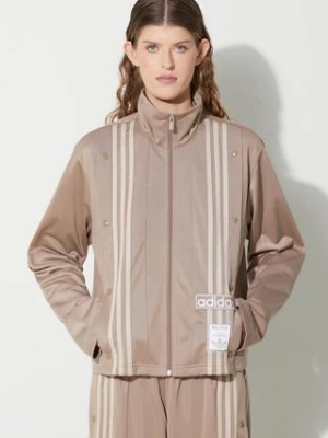 adidas Originals bluza Track Top damska kolor brązowy z aplikacją IS5246