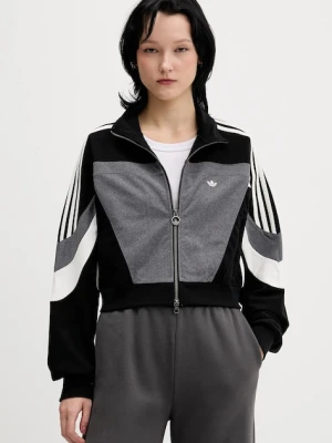 adidas Originals bluza Tracktop damska kolor czarny wzorzysta JW7289